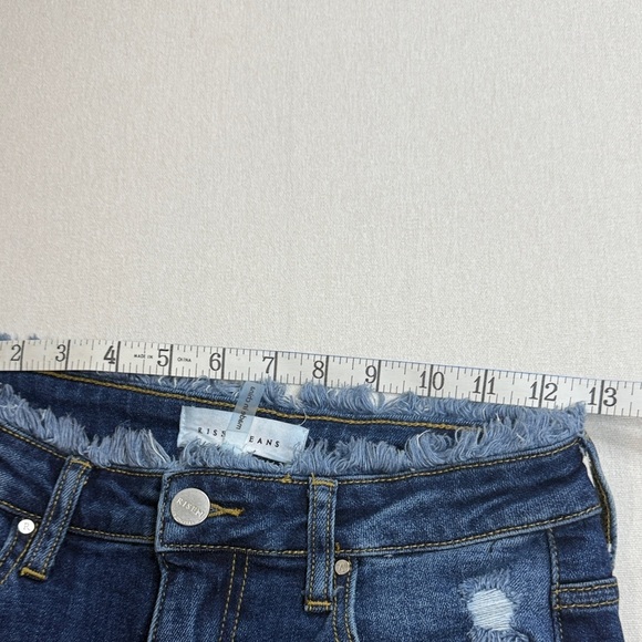 Distressed Blue Flare Jeans for Women - Picture 6 of 7